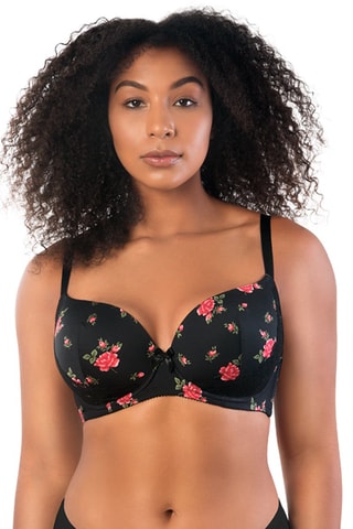 Reggiseno preformato Casey - Nero e rosa