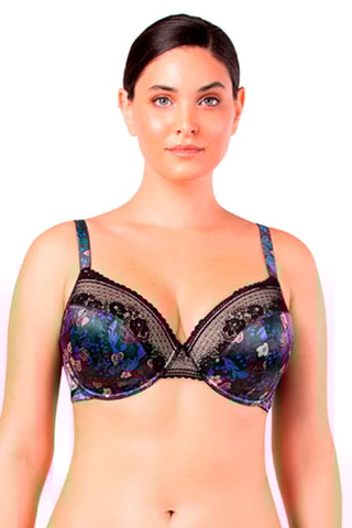 Reggiseno preformato Jade - Nero e verde