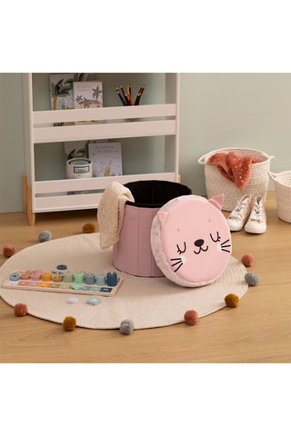 Puf organizador Chat - Rosa