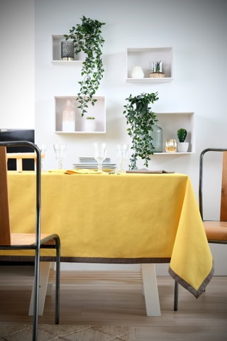 Mantel Duo - Mostaza y topo