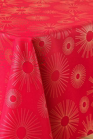 Mantel rectangular Pampille - Rojo y dorado