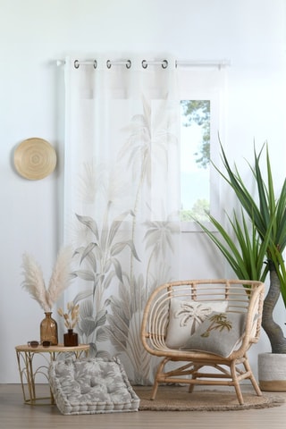 Visillo Nehora - Blanco y gris - 140 x 260 cm