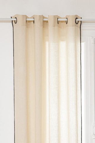 Cortina Linah de lino - Beige - 130 x 260 cm