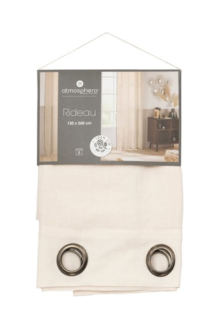 Cortina Linah de lino - Beige - 130 x 260 cm