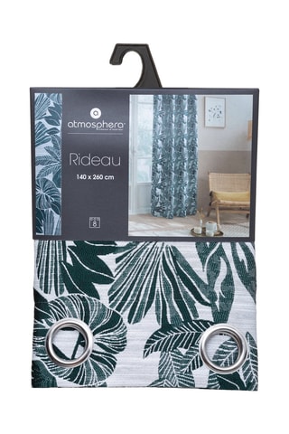 Cortina Bejuco - Verde y gris - 140 x 260 cm