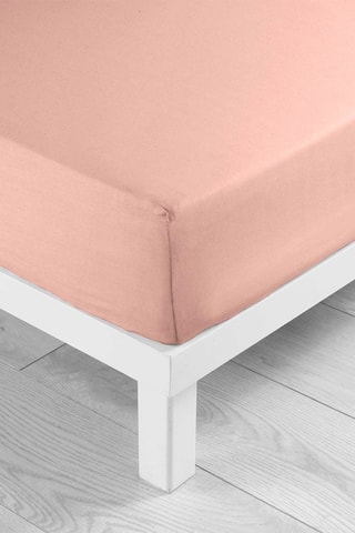 Sábana bajera de algodón 57 hilos/cm² Lina - Rosa