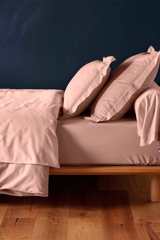 Sábana bajera de algodón 57 hilos/cm² Lina - Rosa