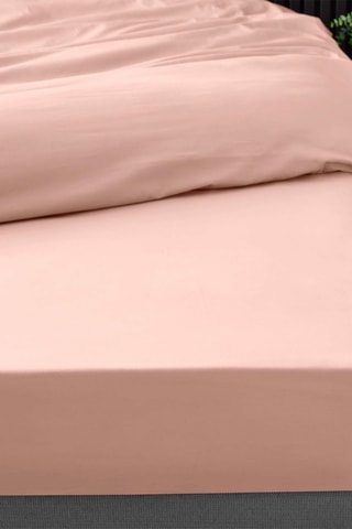 Sábana bajera de percal de algodón 78 hilos/cm² Percaline - Rosa