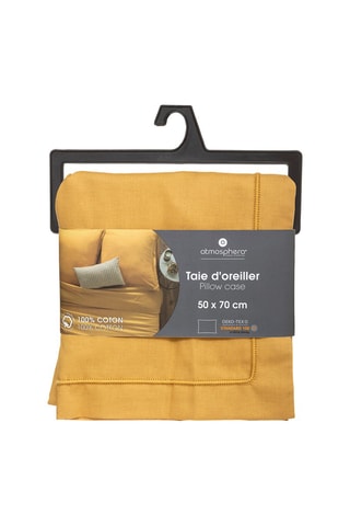 Funda de almohada de algodón 115 g/m² - Ocre