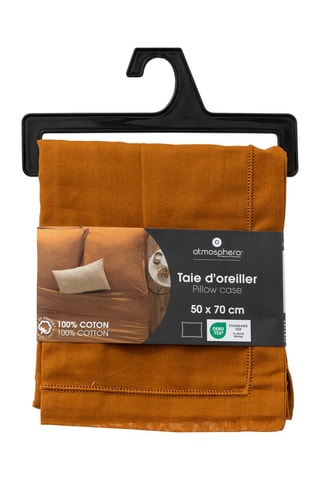 Funda de almohada de algodón 145 g/m² - Mostaza - 63 x 63 cm