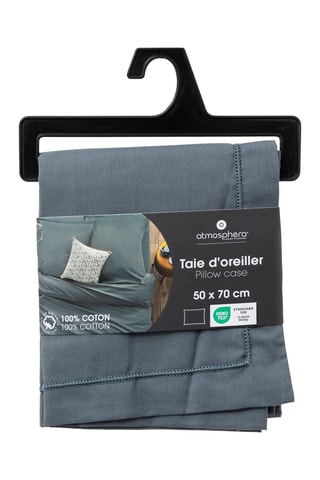 Funda de almohada de algodón 145 g/m² - Azul oscuro - 50 x 70 cm