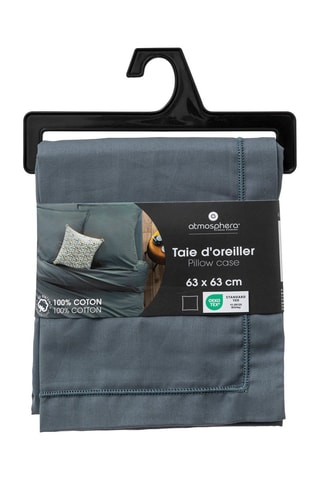Funda de almohada de algodón 145 g/m² - Azul oscuro - 63 x 63 cm