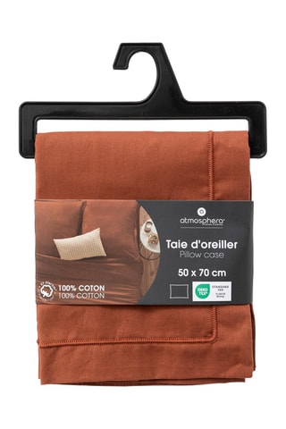 Funda de almohada de algodón 145 g/m² - Terracota 50 x 70 cm