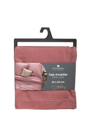 Funda de almohada de algodón 145 g/m² - Rosa - 63 x 63 cm
