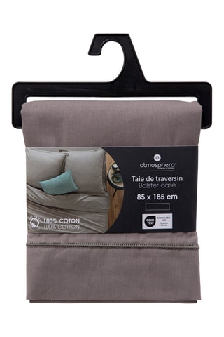 Funda de almohada de algodón 145 g/m² - Gris - 85 x 185 cm