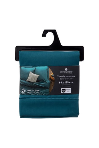 Funda de almohada de algodón 145 g/m² - Azul pato - 85 x 185 cm