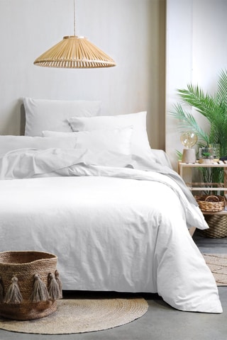 Funda de almohada de algodón orgánico 57 hilos/cm² Horizon - Blanco