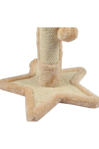 Rascador para gatos con juguete - Crudo
