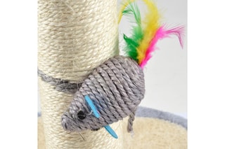 Rascador de madera - Crudo y gris - 46 x 30 x 7 cm