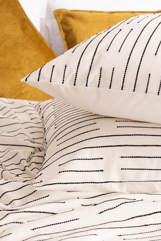 Juego de nórdico de algodón 57 hilos/cm² Kain - Negro y blanco