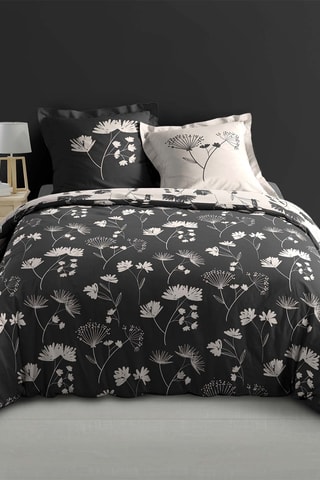 Juego de nórdico de algodón 42 hilos/cm² Iris - Gris y blanco