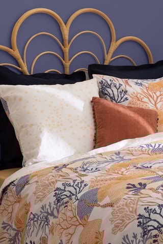 Juego de nórdico de algodón 57 hilos/cm² Azura - Camel y azul