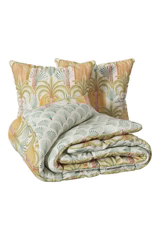 Juego de nórdico de percal de algodón 80 hilos/cm² Janice - Naranja y crudo