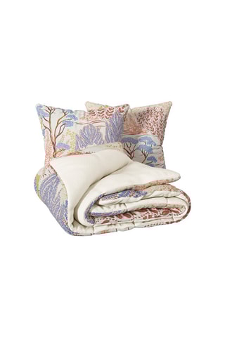 Juego de nórdico de algodón 57 hilos/cm² Walaa - Beige y azul