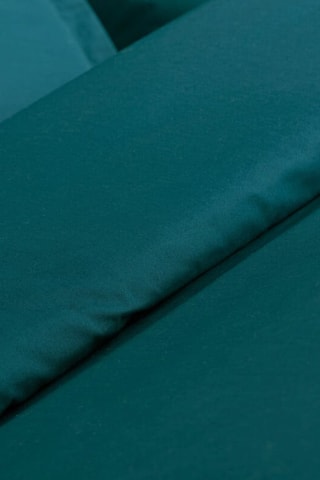 Sábana encimera de percal de algodón 80 hilos/cm² - Azul pato