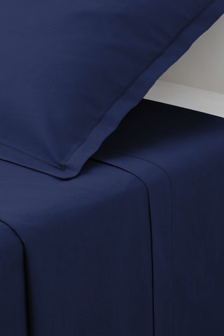 Sábana encimera de algodón 115 g/m² - Azul tinta