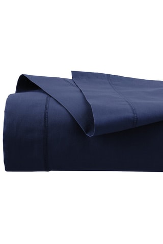 Sábana encimera de algodón 115 g/m² - Azul tinta