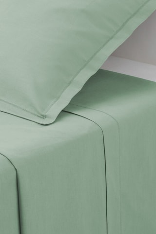 Sábana encimera de algodón 115 g/m² - Verde aguamarina