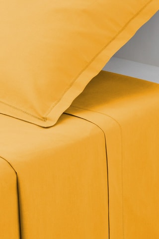 Sábana encimera de algodón 115 g/m² - Ocre
