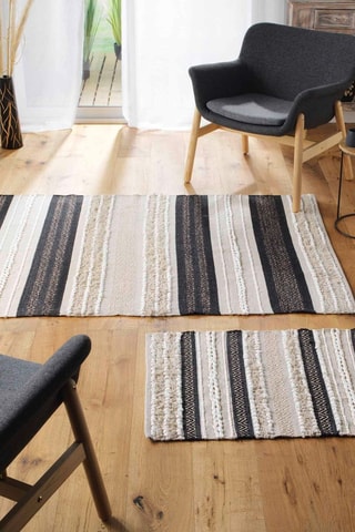 Alfombra Mirage - Beige y negro