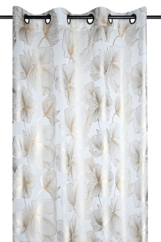 Visillo Leonce - Blanco y dorado - 140 x 260 cm