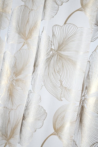 Visillo Leonce - Blanco y dorado - 140 x 260 cm