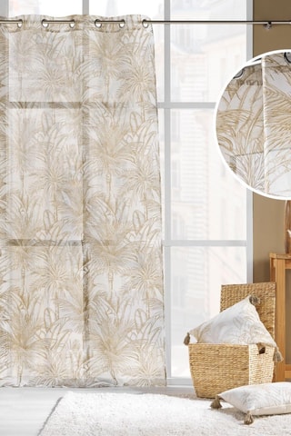 Visillo Dune - Blanco y dorado - 140 x 240 cm