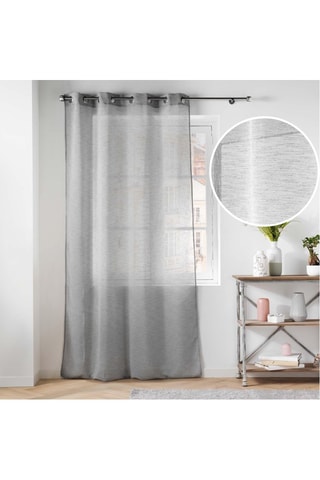 2 visillos Carlin - Gris - 140 x 240 cm