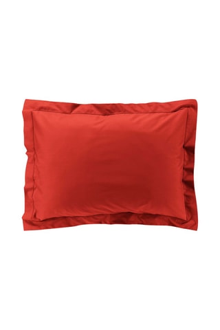 Funda de almohada de percal de algodón 78 hilos/cm² Percaline - Rojo