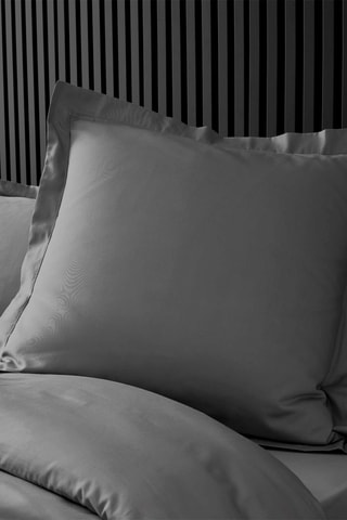 Funda de almohada de percal de algodón 78 hilos/cm² Percaline - Gris