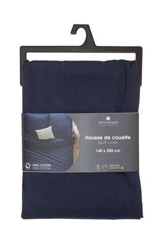 Funda nórdica de algodón 115 g/m² - Azul tinta