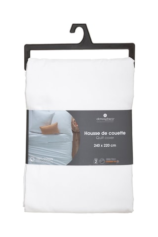 Funda nórdica de algodón 115 g/m² - Blanco