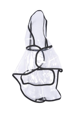 Impermeable transparente con capucha -  Negro - 50 cm