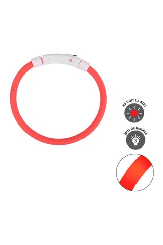 Collar luminoso waterproof - 70 cm - Rojo