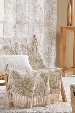 Manta Dune - Crudo y dorado - 125 x 150 cm