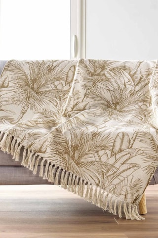 Manta Dune - Crudo y dorado - 125 x 150 cm