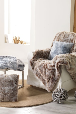 Manta Antarctic - 280 g/m² - 
Chocolate y blanco - 180 x 220 cm