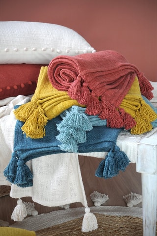 Manta Sanchez - Mostaza - 125 x 150 cm