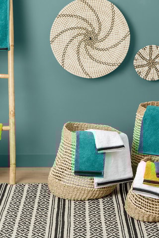 2 manoplas de baño Joia - Ocre - 15 x 21 cm