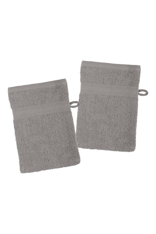 2 manoplas de baño de algodón orgánico Lagune - Topo